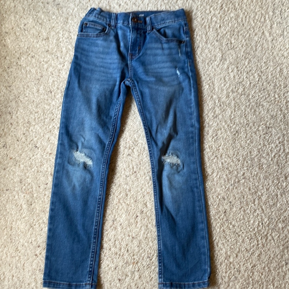 Boys 8 Slim deconstructed jeans